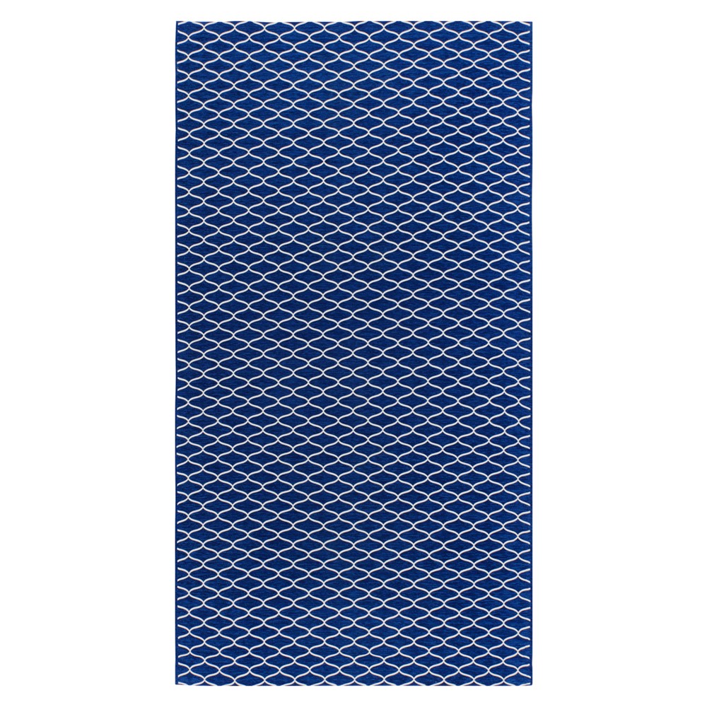 Milek Tattoo Netting Rug in Blue